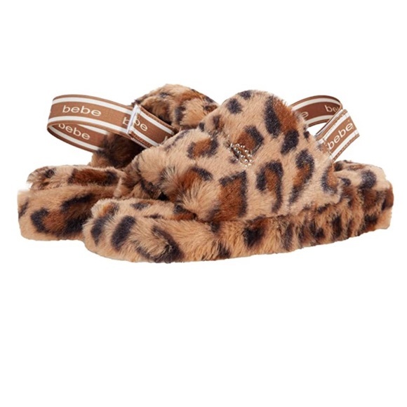 NWT BEBE JEANNA LEOPARD SLIPPER SLIDES - Picture 2 of 13